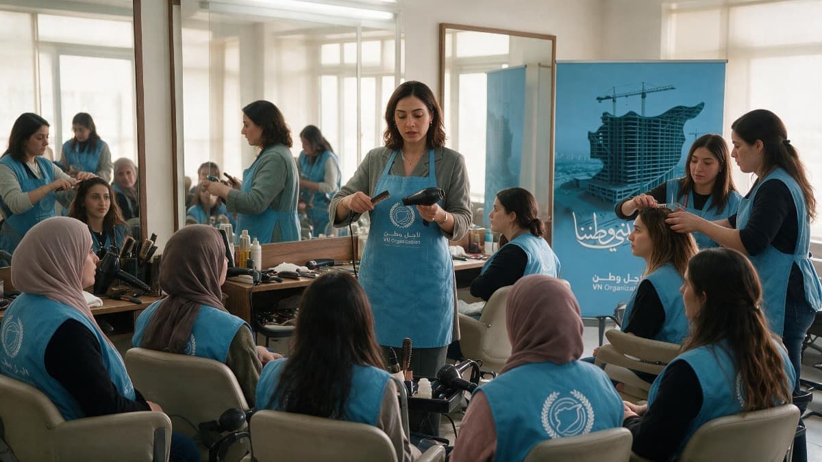 تمكين المرأة – تدريب على الكوافير